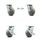 Service Caster 5 Inch Thermoplastic Rubber Caster Set with Roller Bearing 2 Swivel Lock 2 Brake SCC-30CS520-TPRRF-BSL-2-TLB-2 - alternate 1